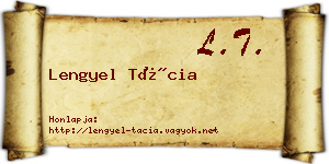 Lengyel Tácia névjegykártya
